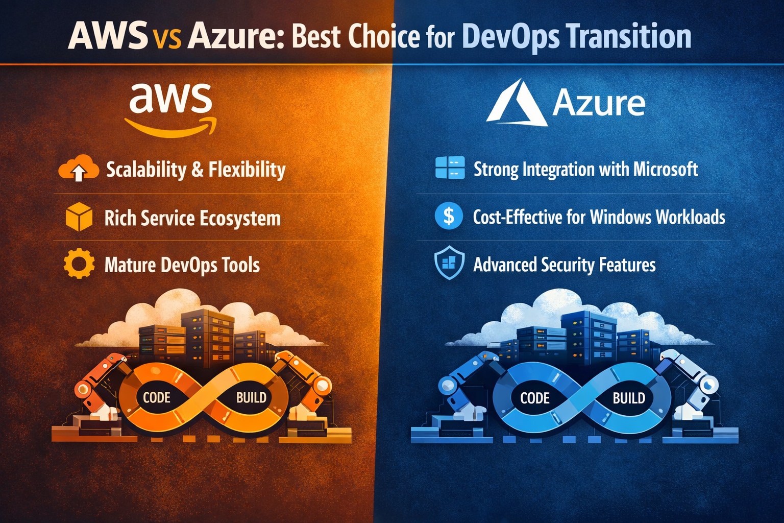AWS vs Azure: Best Choice for DevOps Transition in 2026