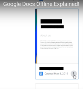 Process of making Google Doc offline