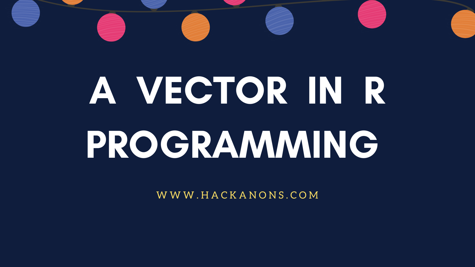 vector in r programming