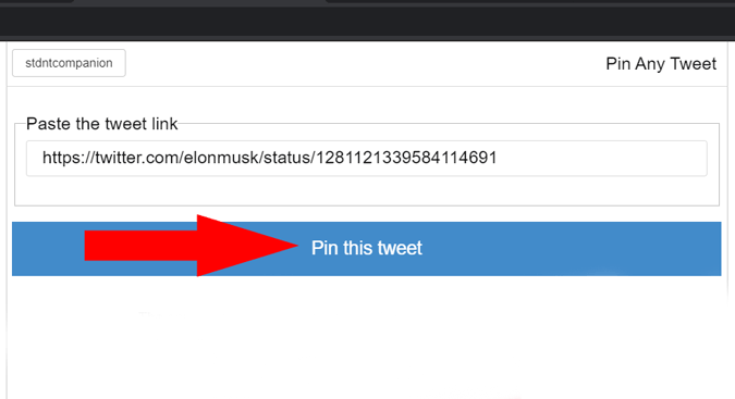 how to pin someone else's tweet