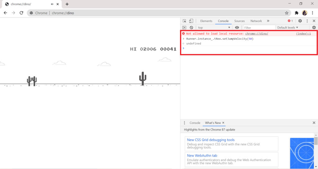 How to Hack Dinosaur game in Google Chrome get Score Higher, Python  Training in GunturCourse