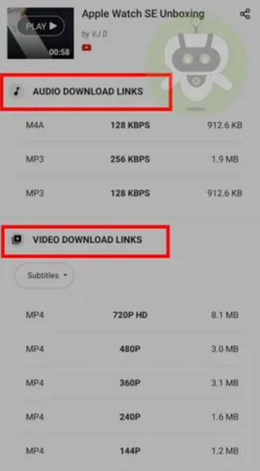 Download YouTube stories