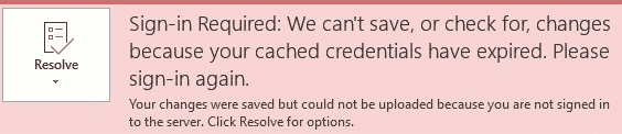 Cached credentials have expired