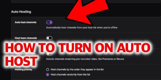 How to set up auto Host on Twitch