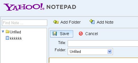 Notepad Yahoo