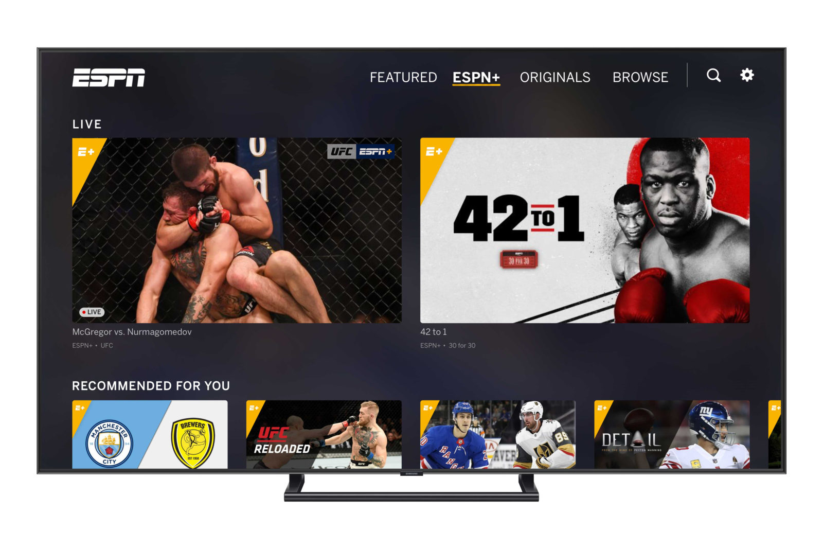 ESPN Plus on Samsung Smart TV