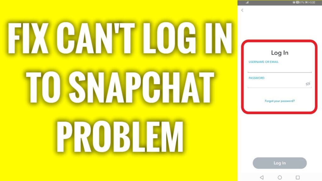 Cant Login to Snapchat