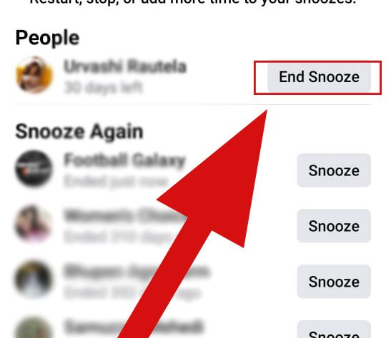 How to Unsnooze Someone on Facebook